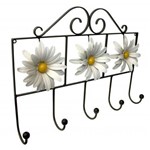 Porta Toalha de De Ferro para Banheiro Artesanal Rústico Decorativo com Flores