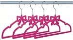 Ficha técnica e caractérísticas do produto Cabide de Veludo Infantil Laço Rosa - Kit 20 Peças