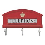 Ficha técnica e caractérísticas do produto Cabideiro Telephone 17X26 Vermelho Kapos - Vermelho