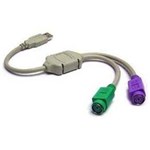 Ficha técnica e caractérísticas do produto Cabo Adaptador Cia do Software USB Macho X 2 PS2 Fêmea