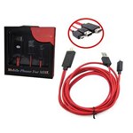 Ficha técnica e caractérísticas do produto Cabo Adaptador 2 Metros MHL para HDMI Micro USB para HDMI