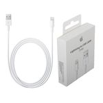 Ficha técnica e caractérísticas do produto Cabo Carregador Apple Lightning USB 1m Iphone 5 6 7 e Ipad