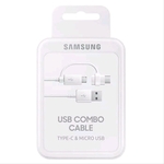 Ficha técnica e caractérísticas do produto Cabo Combo com 2 Saidas Usb-C e Micro Usb Branco Samsung