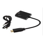 Ficha técnica e caractérísticas do produto Cabo Conversor Adaptador HDMI para VGA com Saida de Audio
