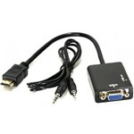 Ficha técnica e caractérísticas do produto Cabo Conversor HDMI para VGA Fêmea com Áudio - Inkfast