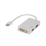 Ficha técnica e caractérísticas do produto Cabo Conversor Thunderbolt Mini Displayport Macho para HDMI, DVI, VGA 3X1