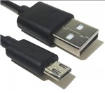 Ficha técnica e caractérísticas do produto Cabo Dados Micro USB V8 - Preto - Kingo