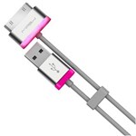 Ficha técnica e caractérísticas do produto Cabo de Dados e Recarga USB Mipow CCA 101 com 2m para IPhone,iPad, IPod - Pink