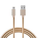 Ficha técnica e caractérísticas do produto Cabo de Dados Hrebos USB em Metal para IPhone IPad 1 Metro - Rose Gold