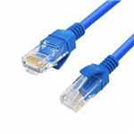 Ficha técnica e caractérísticas do produto Cabo de Rede Azul 5 Metros Rj45 Crimpado Cat5e Internet Lan