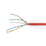 Ficha técnica e caractérísticas do produto Cabo de Rede Utp Nexans Cat 6 Vermelho Rl 40 Metros Crimpado