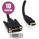 Ficha técnica e caractérísticas do produto Cabo DVI para HDMI Macho 10 Metros