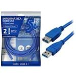 Ficha técnica e caractérísticas do produto Cabo Extensão Usb 3.0 com 2,00 Metros