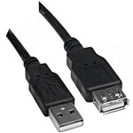 Ficha técnica e caractérísticas do produto Cabo Extensor USB AM e USB AF 5m PCYES - Pcyes