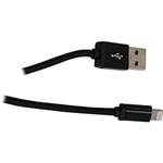 Ficha técnica e caractérísticas do produto Cabo Flat USB Duracell para Apple Iphone 6 e Plus Preto de 1,83m