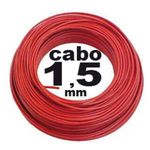 Ficha técnica e caractérísticas do produto Cabo Flexivel 1,5mm 750v Vermelho Rolo com 100 Metros
