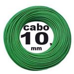 Ficha técnica e caractérísticas do produto Cabo Flexivel 10mm Verde Rolo com 100 Metros