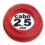 Ficha técnica e caractérísticas do produto Cabo Flexível 2,5mm 750v Vermelho Rolo com 100 Metros