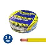 Ficha técnica e caractérísticas do produto Cabo Flexível 2,5mm Amarelo - Rolo 100m - Cobrecom - Cobrecom
