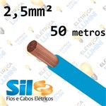 Ficha técnica e caractérísticas do produto Cabo Flexível 2,5mm² 750V AZUL Rolo 50 Metros - SIL