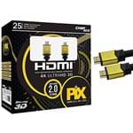 Ficha técnica e caractérísticas do produto Cabo Hdmi 2.0 4K Hdr 19P 25M Pix Premium, Preto