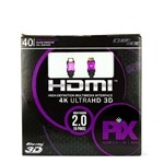 Ficha técnica e caractérísticas do produto Cabo HDMI 2.0 - 4K, Ultra HD, 3D, 19 Pinos - 40 Metros - Chip Sce