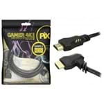 Cabo HDMI 2.0 Chip Sce 4k 3D Plug 90 Graus 3 Metros para Gamer – 018-0121