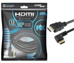 Ficha técnica e caractérísticas do produto Cabo HDMI 2.0 - Plug 90 Graus - 5 Metros - 4K Ultra HD - 19 Pinos - PIX