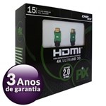 Ficha técnica e caractérísticas do produto Cabo Hdmi 2.0 Premium 4k Ultra Hd 3d Chip Sce 15 Metros 018-1520
