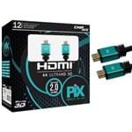 Cabo HDMI 4k 1.4 Ultra HD 19P 10 Metros PIX