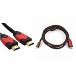Ficha técnica e caractérísticas do produto Cabo HDMI 1.8m Versão 1.4 Malha de Nylon e Filtro Blindado