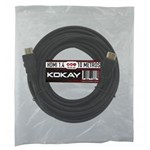 Ficha técnica e caractérísticas do produto Cabo HDMI 10 Metros 1.4 4K 3D Kokay 15 Pinos