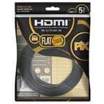 Ficha técnica e caractérísticas do produto Cabo HDMI 4K UltraHD FLAT 5 Metros PIX 018-5025