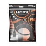 Ficha técnica e caractérísticas do produto Cabo HDMI 50 Centímetros 2.0 4K UltraHD 3D Chip Sce 018-2220