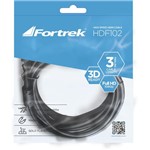 Ficha técnica e caractérísticas do produto Cabo Hdmi com Filtro 1.4 3d 3 Metros Hdf-102 Preto Fortrek