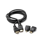 Ficha técnica e caractérísticas do produto Cabo HDMI 3 em 1 1.5M com Adaptador Micro e Mini HDMI 1080P