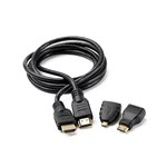 Ficha técnica e caractérísticas do produto Cabo HDMI 3 em 1 com Adaptadores Mini HDMI e Micro HDMI - Ukimix