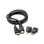 Ficha técnica e caractérísticas do produto Cabo HDMI 3 em 1 com Adaptadores Mini HDMI e Micro HDMI