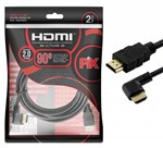 Ficha técnica e caractérísticas do produto Cabo HDMI Gold 90 Graus - 2.0 4K HDR 19P 2M - Pix