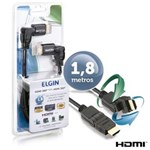 Ficha técnica e caractérísticas do produto Cabo HDMI/HDMI 360° Elgin 1.4 Full HD 3D 1,8m 102850