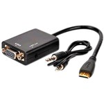 Cabo HDMI Macho para HDB15 Fêmea + Áudio 15cm - MD9 Info