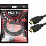 Ficha técnica e caractérísticas do produto Cabo HDMI 2 Metros PIX 2.0 4K 19 Pinos 018-2222
