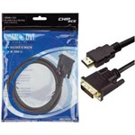 Ficha técnica e caractérísticas do produto Cabo HDMI X DVI-D 24+1 4k 1080p 3D Plug Ouro 3 Metros Chipsce