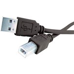 Ficha técnica e caractérísticas do produto Cabo Hitto USB AM/BM Impressora 3 Metros / Preto