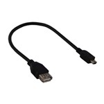 Ficha técnica e caractérísticas do produto Cabo Mini USB Hitto 5 Pinos M X USB a Fêmea