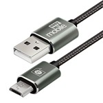 Ficha técnica e caractérísticas do produto Cabo Premium Micro USB de 1,2m de Nylon Trançado Reforçado Grafite - Easy Mobile