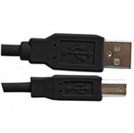 Ficha técnica e caractérísticas do produto Cabo USB 2.0 a Macho + B Macho 1,8 Metros Preto PLUS CABLE - 199