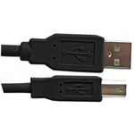 Ficha técnica e caractérísticas do produto Cabo USB 2.0 a Macho + B Macho 5 Metros Preto PLUS Cable