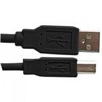 Ficha técnica e caractérísticas do produto Cabo USB 2.0 a Macho + B Macho 1,8 Metros Preto PLUS Cable