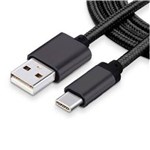 Ficha técnica e caractérísticas do produto Cabo USB 3.1 Tipo C Preto Universal Trançado 3 Metros